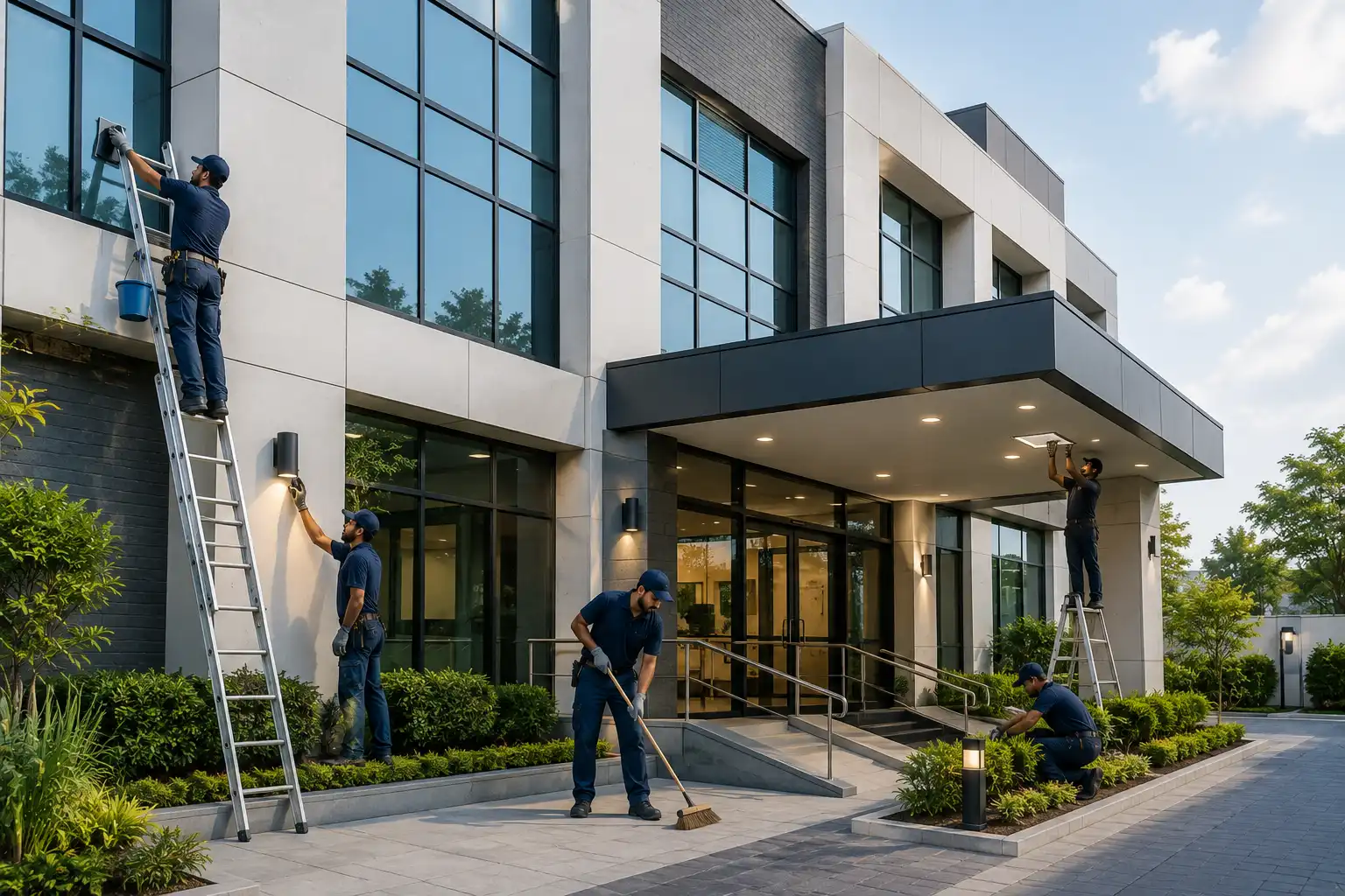 QSRFIX civil and facility maintenance team on site